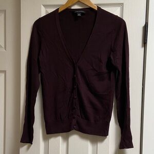 Banana Republic Dark Purple Cardigan Sweater